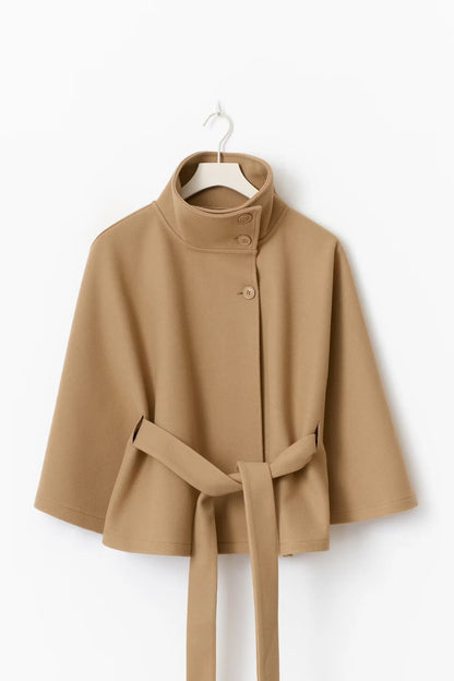 Elegant Women’s Short Cape Coat