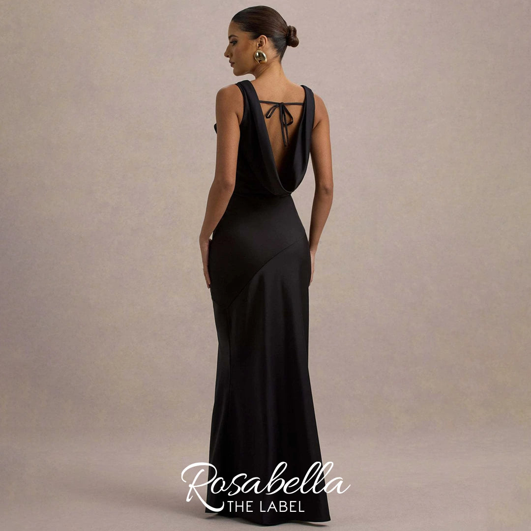 Satin Fishtail Evening Dress