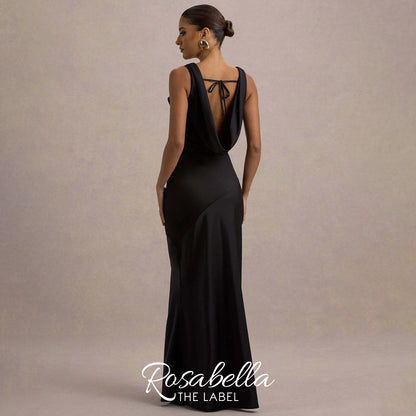 Satin Fishtail Evening Dress