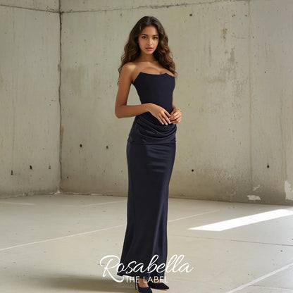 Strapless Velvet Maxi Dress