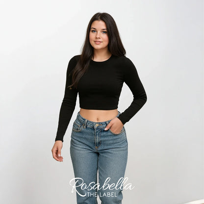 Slim Long-Sleeve Crop Top