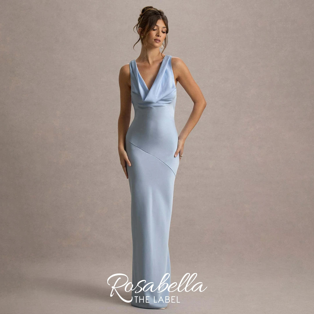 Satin Fishtail Evening Dress