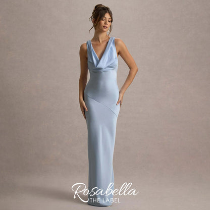 Satin Fishtail Evening Dress