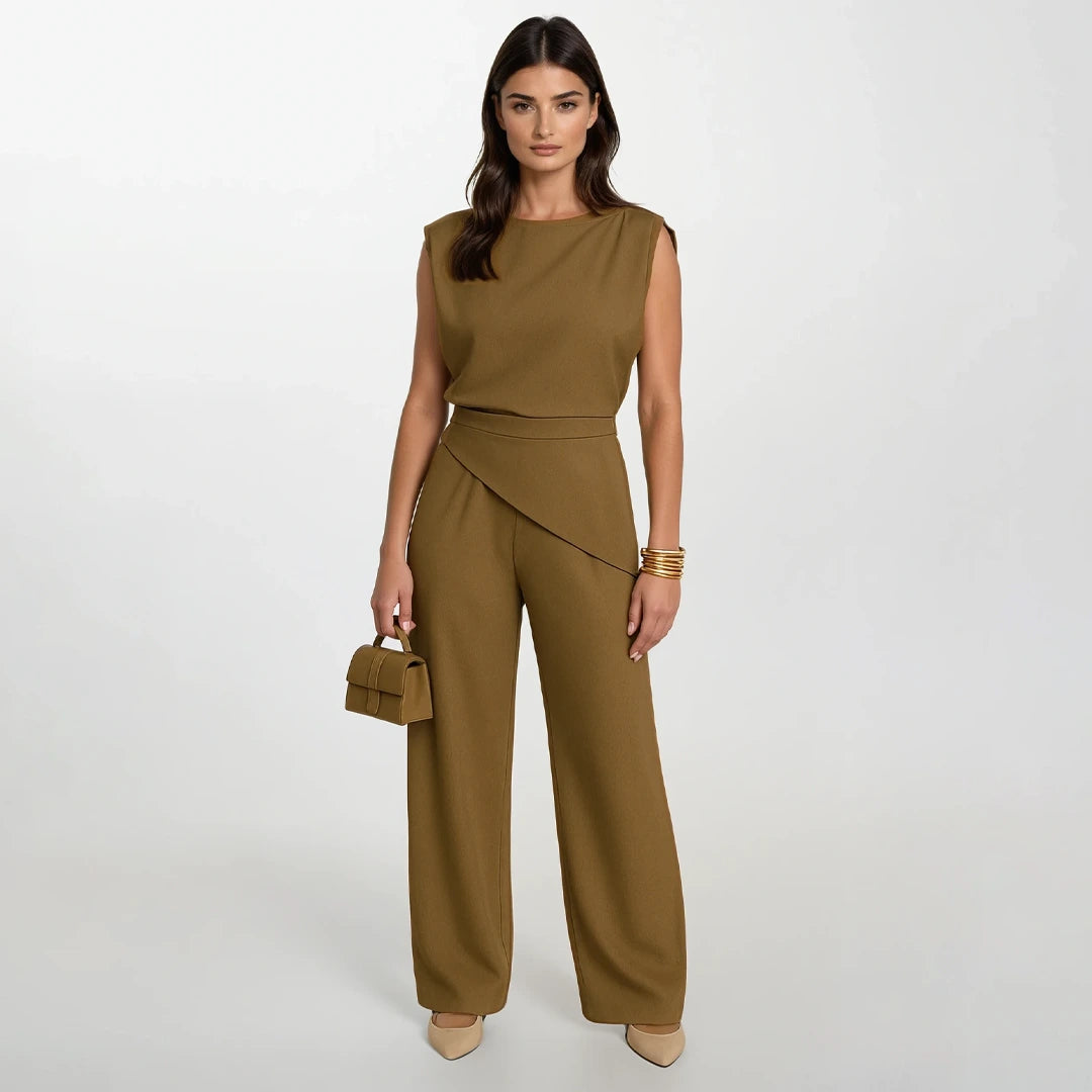 Sleeveless Two-Piece Trouser Set