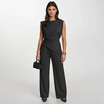 Sleeveless Two-Piece Trouser Set
