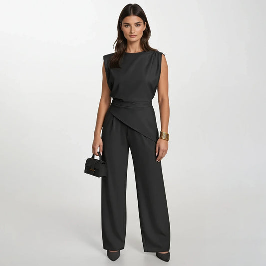 Sleeveless Two-Piece Trouser Set