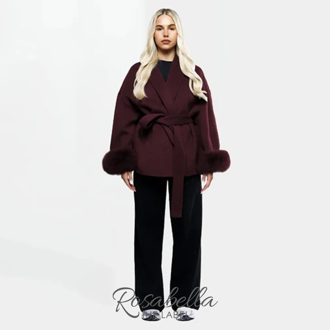 Luxury Woolcoat with Real Fox Fur