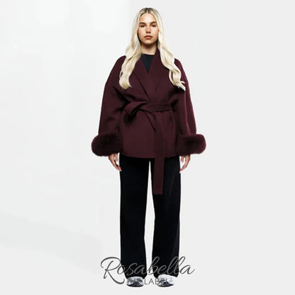 Luxury Woolcoat with Real Fox Fur