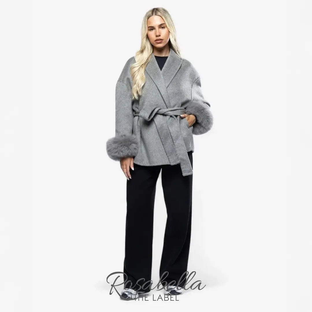 Luxury Woolcoat with Real Fox Fur