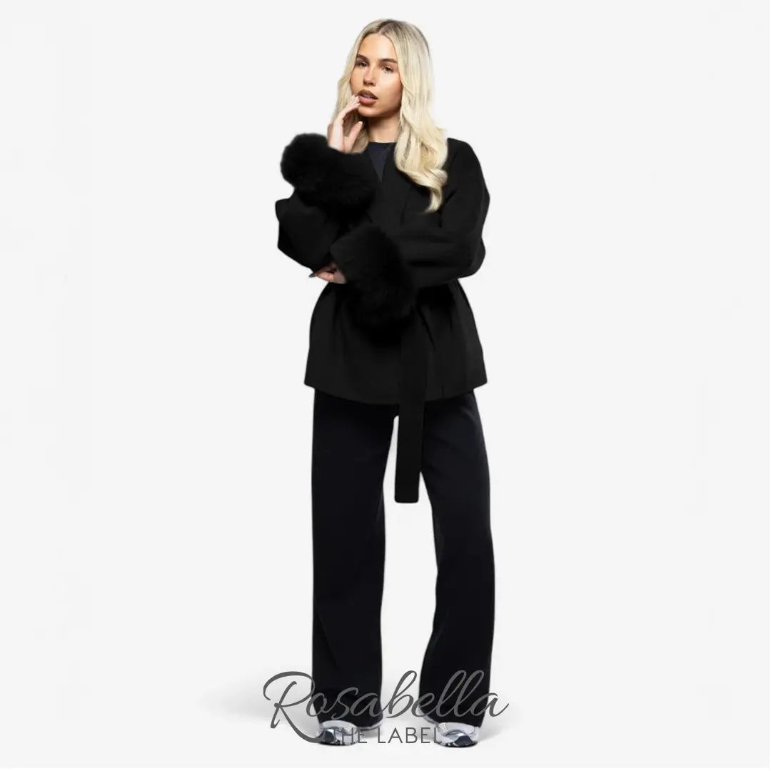 Luxury Woolcoat with Real Fox Fur