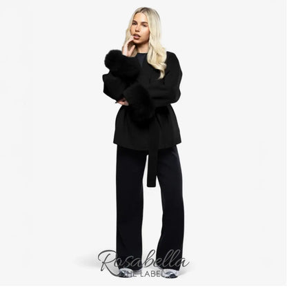 Luxury Woolcoat with Real Fox Fur