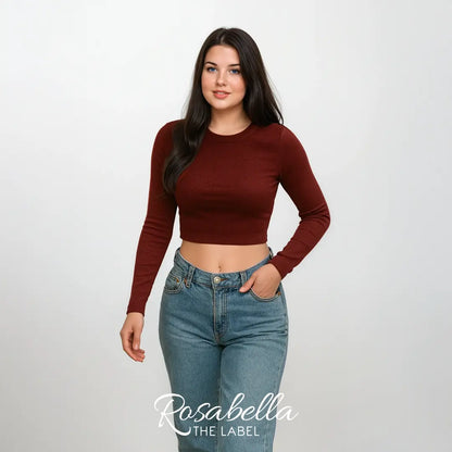 Slim Long-Sleeve Crop Top