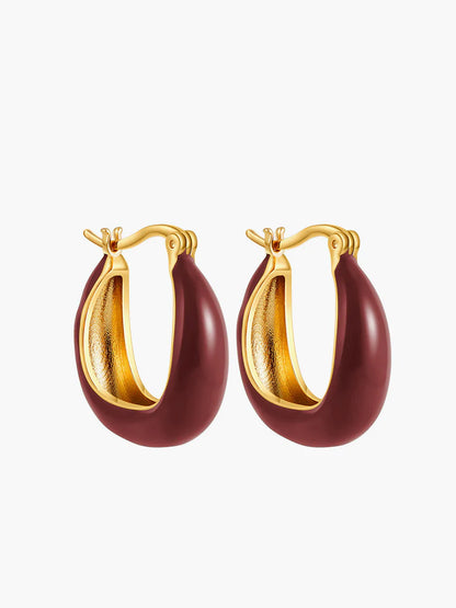 Two-Tone U-Shaped Hoops