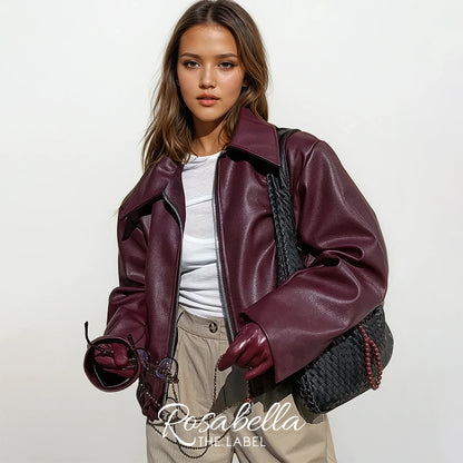 Leather Zip-Up Jacket