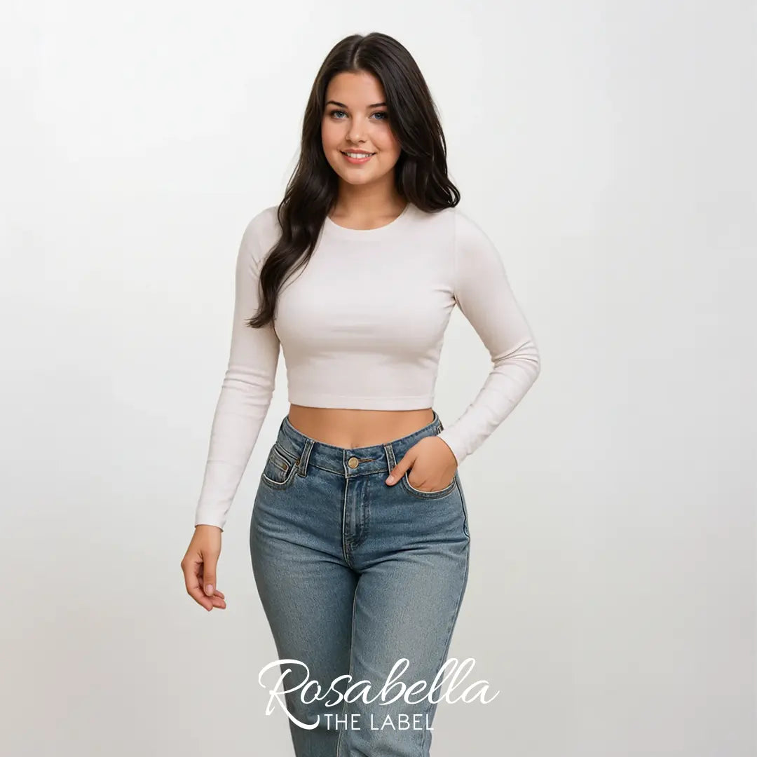 Slim Long-Sleeve Crop Top