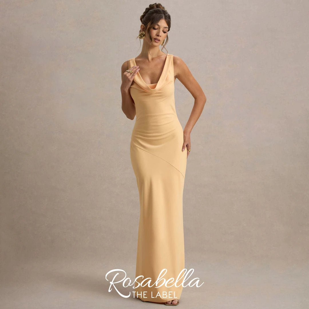 Satin Fishtail Evening Dress