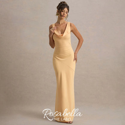 Satin Fishtail Evening Dress